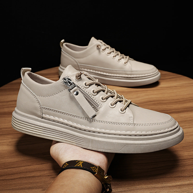 ¡Ponte las elegantes 015-Beige! Diseñado ergonómicamente con materiales innovadores, estos zapatos son únicos y cómodos para usar tanto en momentos casuales como formales. Suela invisible para aumentar la altura, suela antideslizante y suela de goma flexible garantizan comodidad duradera. Detalles como cordones y accesorios le dan estilo y buen parecer. Costura visible, aumenta altura.