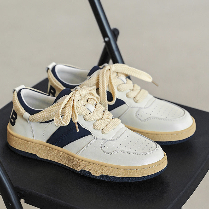GDD05-Azul ofrece una estética moderna y confortable a la vez. Estas zapatillas cuentan con un cuero sintético de alta calidad y una construcción resistente al desgaste. Los cordones clásicos y la costura sobrepuesta le dan un toque moderno a un estilo informal. La tela de algodón y el colores mezclados aseguran comodidad para los pies.