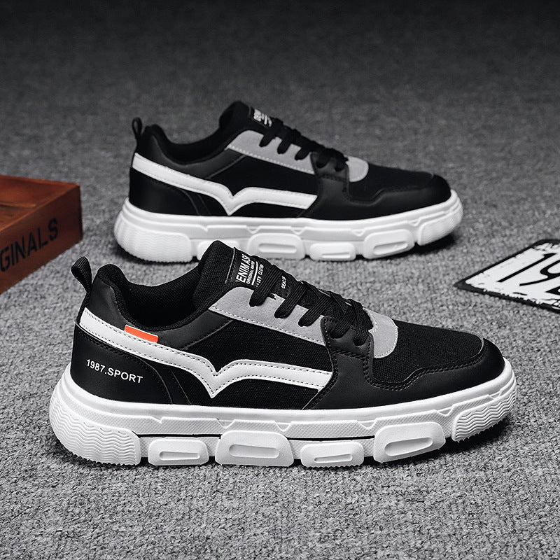 Las zapatillas AK02- Negro combinan imitación de cuero y piel con amarre clásico para un ajuste cómodo, suela con resistencia al desgaste, respirabilidad y suavidad. Estas zapatillas deportivas casuales están diseñadas para adaptarse a cualquier estación del año con sus lindas combinaciones de colores y están equipadas con suela ligera y equilibrada para cuidar los pies, además de ofrecer estilo y confort.