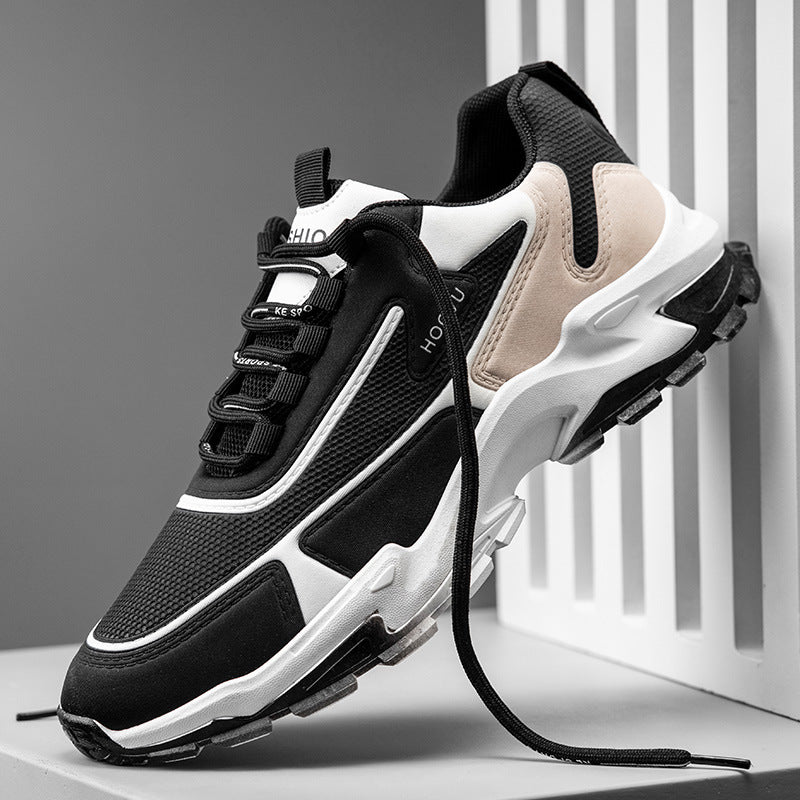 Los deportivos 197 Beige ofrecen una malla transpirable para una mejor comodidad al correr. Fabricados con cuero sintético y cordones elásticos, estos zapatos tienen la tendencia moderna y un forro interior de algodón para proteger tus pies. ¡Ideal para aquellos que aman el deporte!