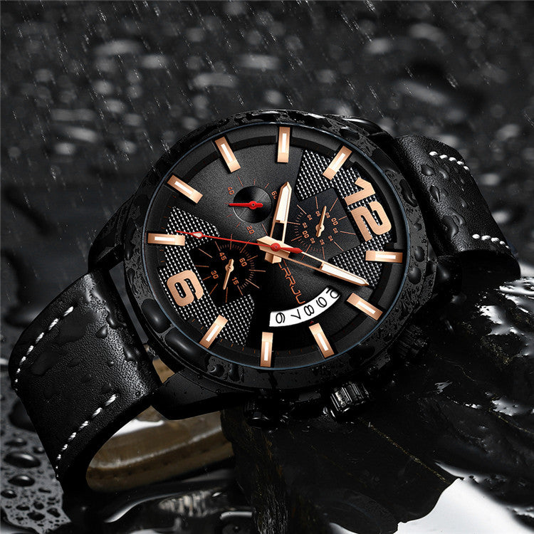El 2285- Negro oscuro es el reloj perfecto para toda ocasión. Está hecho con excelentes materiales: negro carbón y estilo de hebilla. La pantalla analógica y la retroiluminación garantizan la visibilidad, mientras que la resistencia al agua de hasta 30 mts lo hacen fuerte. Se presenta en un estilo deportivo militar con cronógrafo y fechador para hombre.