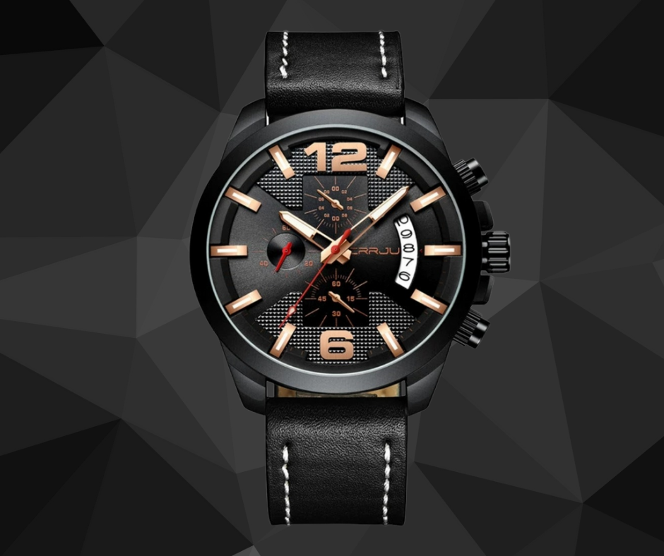 El 2285- Negro oscuro es el reloj perfecto para toda ocasión. Está hecho con excelentes materiales: negro carbón y estilo de hebilla. La pantalla analógica y la retroiluminación garantizan la visibilidad, mientras que la resistencia al agua de hasta 30 mts lo hacen fuerte. Se presenta en un estilo deportivo militar con cronógrafo y fechador para hombre.
