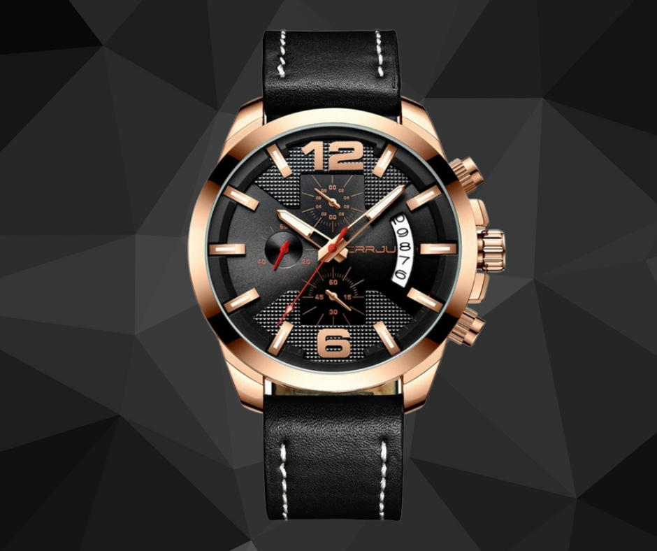 El 2285- Negro oscuro es el reloj perfecto para toda ocasión. Está hecho con excelentes materiales: negro carbón, Rosa negra y estilo de hebilla. La pantalla analógica y la retroiluminación garantizan la visibilidad, mientras que la resistencia al agua de hasta 30 mts lo hacen fuerte. Se presenta en un estilo deportivo militar con cronógrafo y fechador para hombre.