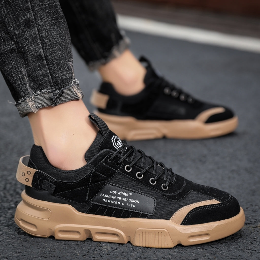 002-Negro son zapatos de tendencia con transpirabilidad superior. Diseñados con malla para mantener los pies frescos en cualquier situación, ofrecen un look informal y moderno. Los detalles sutiles añaden un toque de estilo que los hace destacar. ¡Ideal para todos los días!